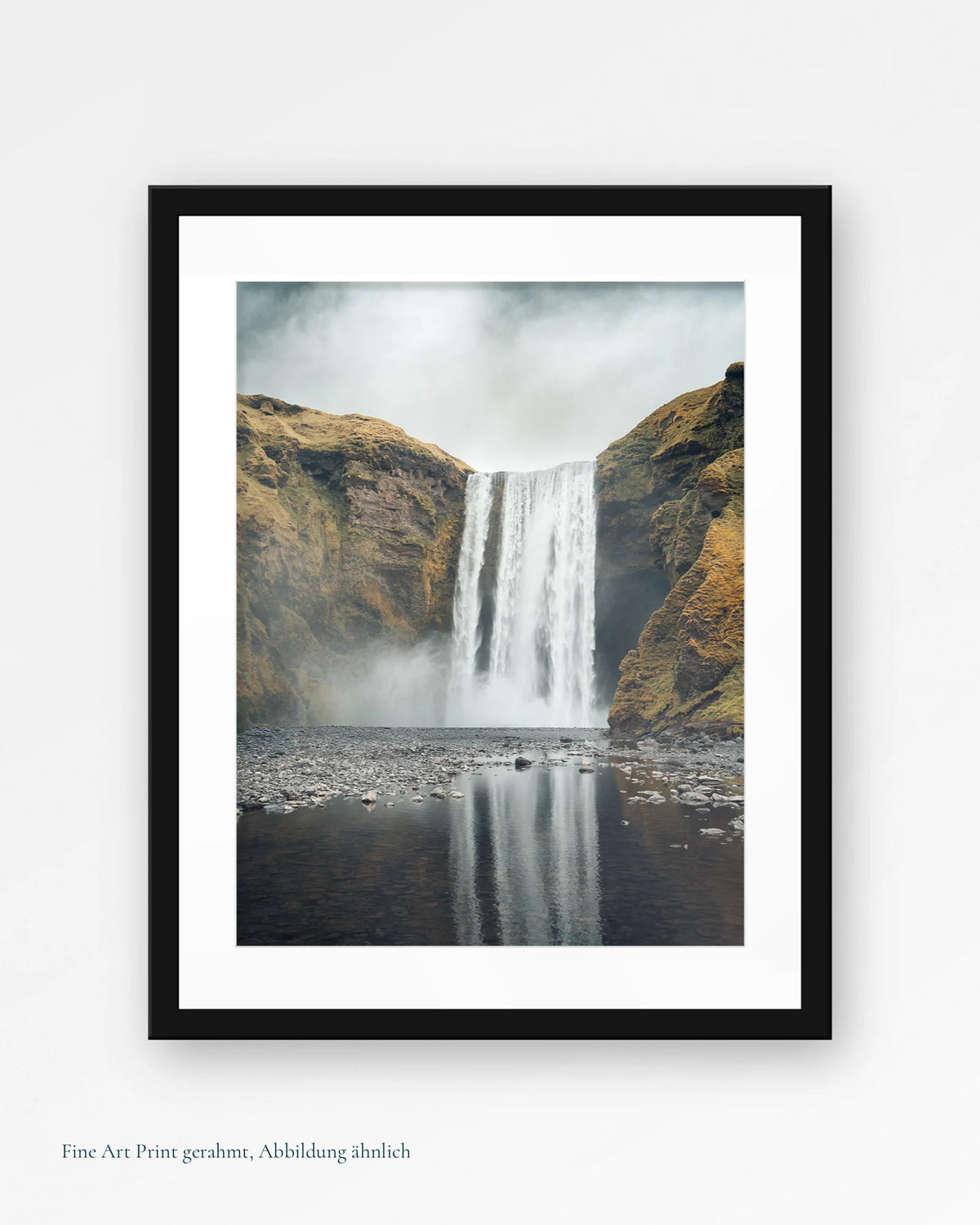 Motiv Skógafoss I Fine Art Print gerahmt