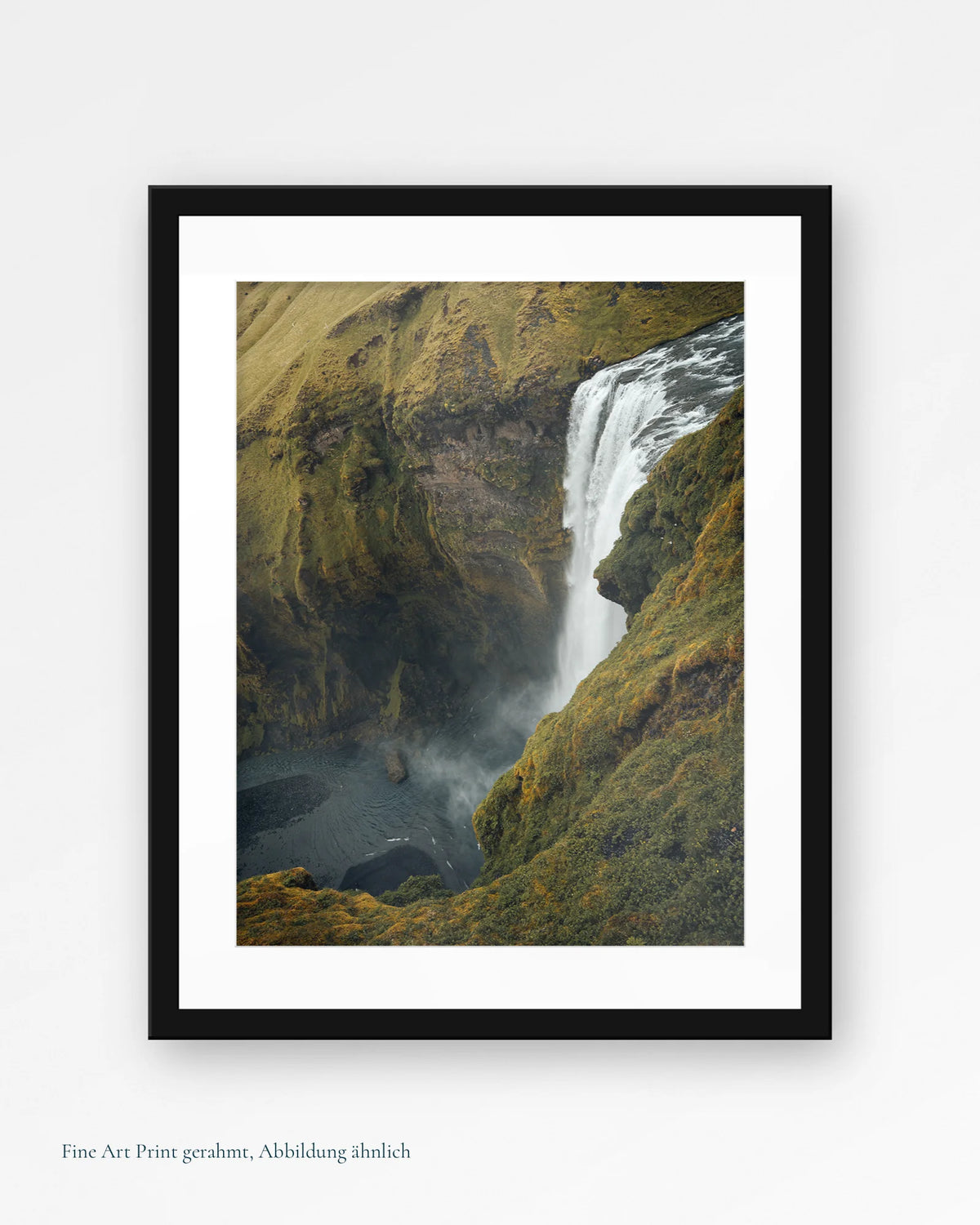 Motiv Skógafoss II Fine Art Print gerahmt